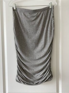 Ruched midi skirt Heather grey Sz M